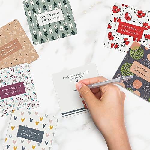 Dessie 60 You Make a Difference Inspirational Cards with Envelopes & Matching Seals. 60 Post-it Note Size Motivational and Encouragement Cards with Positive Affirmations. Great Thoughtful Gifts. - size: 3.5 x 3.5 inches, style: You make a difference