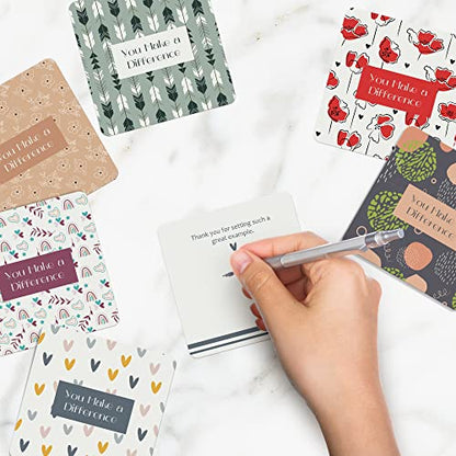 Dessie 60 You Make a Difference Inspirational Cards with Envelopes & Matching Seals. 60 Post-it Note Size Motivational and Encouragement Cards with Positive Affirmations. Great Thoughtful Gifts. - size: 3.5 x 3.5 inches, style: You make a difference