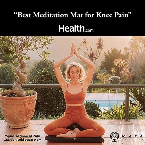 Organic Meditation Mat Zabuton/Floor Pillow - 3 & 4 Inch Thickness Options - Prevents Knees & Legs Pain