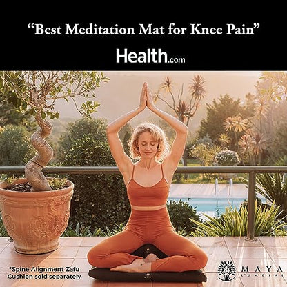 Organic Meditation Mat Zabuton/Floor Pillow - 3 & 4 Inch Thickness Options - Prevents Knees & Legs Pain