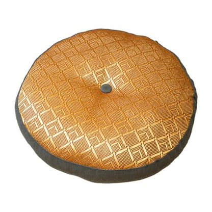 Round Meditation Pillow for and Relaxation, Dark Gray Bottom