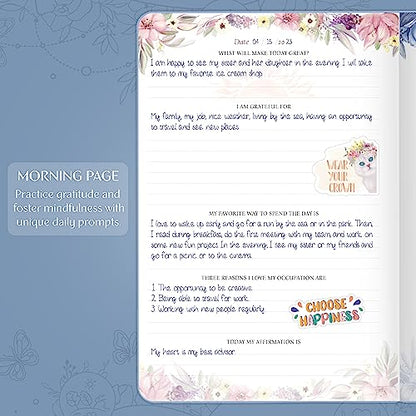 Legend Gratitude Journal – Guided Daily Journal to Foster Positivity & Happiness – Grateful Notebook to Write In – Inspirational Affirmation & Thankful Notebook – Hardcover (Periwinkle) - color: Periwinkle gold foil