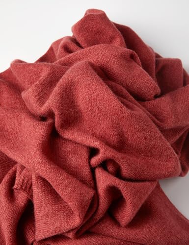 Soft Cashmere Blend Wrap Chic Scarf Stole for Women Wayfarer Travel Extra Large 87"x28" - color: Old Red