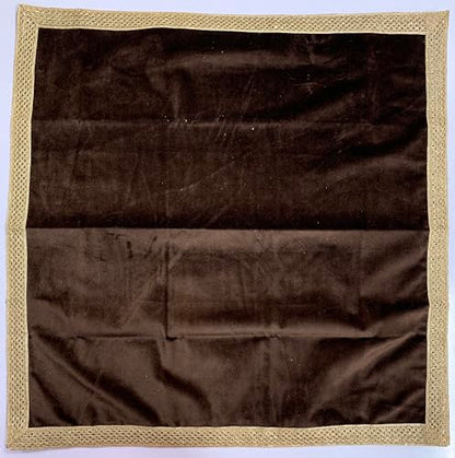 SMMS Spiritual Velvet Table Cloth Altar Tarot Spread (Brown, Medium- 61cm*61cm/ 24inch*24inch) - color: Brown, size: Medium- 61cm*61cm/ 24inch*24inch