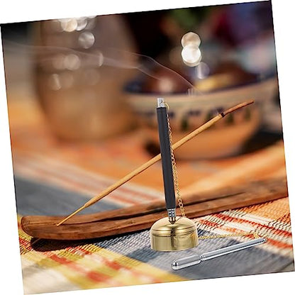 Healifty Telescopic Buddhist Temple Chime Large Handbell Instrument for Meditation and Praying Rituals with Smooth Safe Surface Practical Religious Ceremony Tool and Home Decor