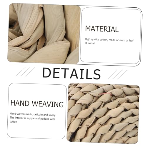Zerodeko Cotton Filled Meditation Cushion Handmade Straw Woven Yoga Seat Pad Decorative Mat