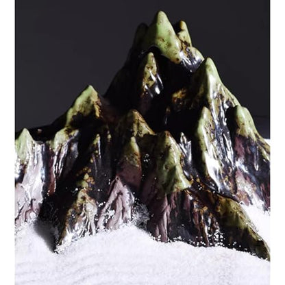 Mixed Model Trees Chinese Zen Style Circular Sand Table Dry Landscape Decoration Creative Round Table Tea Room Tabletop Ceramic Decoration Natural Green Landscape