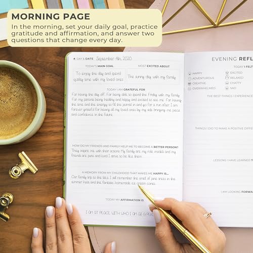 Clever Fox Gratitude Journal – Happiness, Positivity & Affirmation Daily Journal – Inspirational Daily Notebook – 3 Months, A5 (Spring Green) - color: Spring Green, size: A5 (5.8″ x 8.3″)