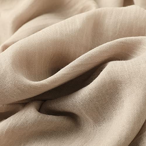 Jeelow Solid Color Scarf Wrap Shawl for Women Men – Soft Lightweight Head Scarf, All Season, Travel Beach Office Daily Wear - color: Coffee