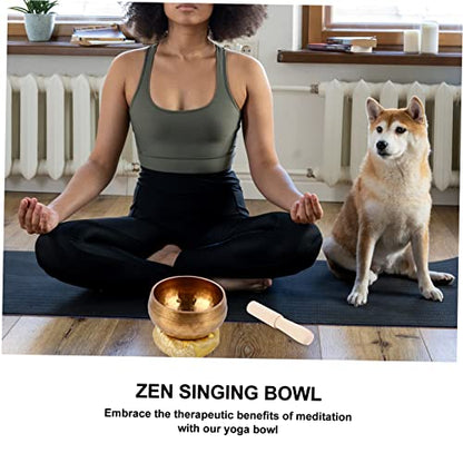 UPKOCH Handmade Tibetan Singing Bowl Set for Meditation Yoga Sound Healing – Includes Cushion and Mallet for Mindfulness and Spiritual Practice