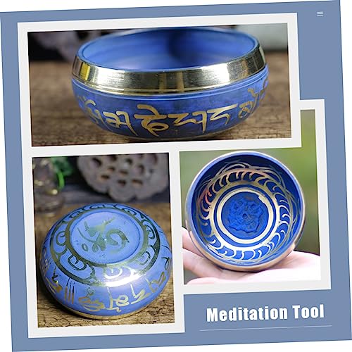 HEMOTON Handcrafted Tibetan Singing Bowl Set for Meditation and Yoga with Cushion and Mallet Calming Sound for Mindfulness and Chakra Healing