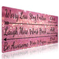Extra Large Gaming & Office Mouse Pad (31.5" x 11.8") – Inspirational Quote Stay Positive Work Hard & Pink Glitter Design, Premium Anti-Slip XXL Desk Mat with Durable Stitched Edges - color: Inspirational Pink Glitter