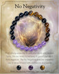 Bivei Protection Bracelet, Strength Crystal Healing Bracelet 8MM - Spiritual Stretch Beaded Jewelry for Women Men Gift - color: No Negativity
