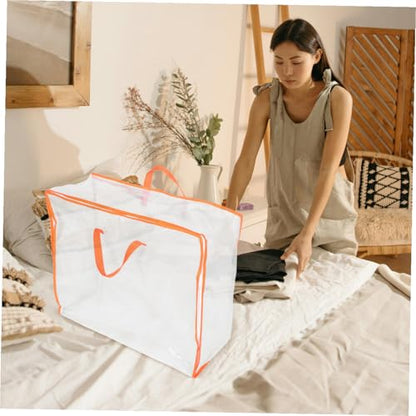 Clothes Storage Bag Organizer Zipper Handle and Bag Blanket Organizer Storage