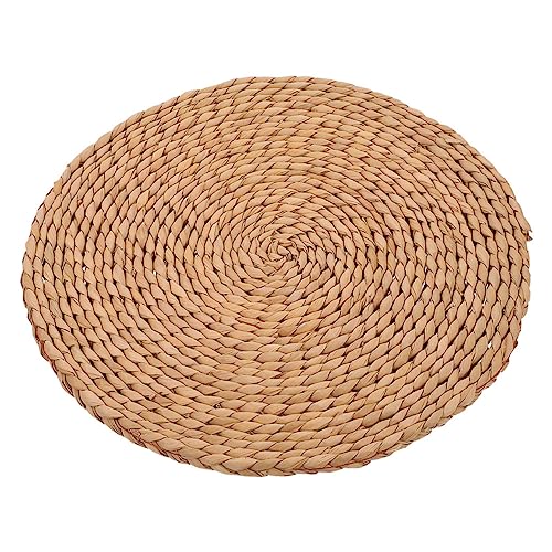 Cabilock Front Door Woven Mat Thick Decorative Meditation Cushion for Indoor Seating Natural Straw Yoga Floor Pad for Meditation and Relaxation