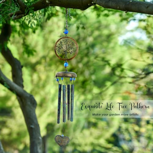 ASTARIN Wind Chimes Outside Unique Tree of Life Wind Chime All Metal Wind Chimes for Love One Gifts for Mom, Grandma, Daughter, Decoration for Home, Garden, Patio, Backyard(29”) - size: 29" Tree