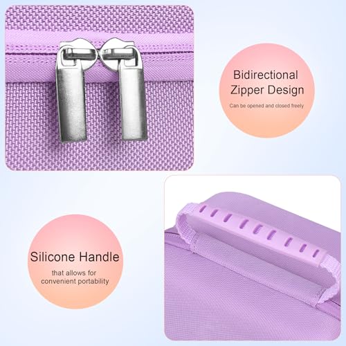 Elonbo Carrying Case for KODAK PIXPRO AZ528/ AZ255/ AZ405/ AZ425/ AZ401 Digital Camera, Kodak PIXPRO Astro Zoom Vlogging Camera Hard Travel Storage Bag, Mesh Pocket fits Battery Cable, Purple - color: Purple
