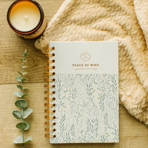 Peace of Mind: A Journal to Calm Anxiety (Eucalyptus Green, Linen/Leatherette) | Anxiety Relief | Mental Health Journal | Anxiety Self-Help Journal | Anxiety Coping Journal