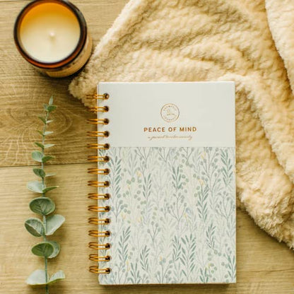 Peace of Mind: A Journal to Calm Anxiety (Eucalyptus Green, Linen/Leatherette) | Anxiety Relief | Mental Health Journal | Anxiety Self-Help Journal | Anxiety Coping Journal