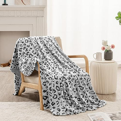Flannel Fleece Cheetah Print Throw Blanket for Women, Lightweight Super Soft Cozy Plush Blanket, 60 x 80 Inches Black Leopard - color: Black Leopard, size: 60x80 IN