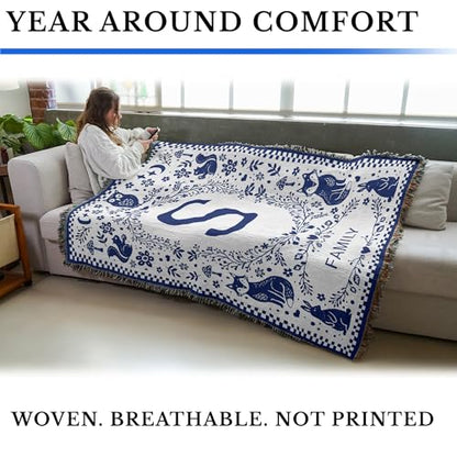 Pure Country Weavers Woodland Creatures Blanket - Personalized - Custom Gift Tapestry Throw Woven from Cotton - Made in The USA (72x54) - color: Woodland Creatures Blanket