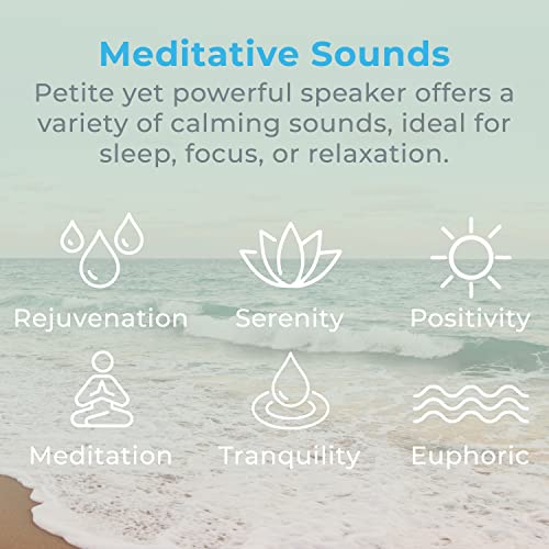 Pure Enrichment Wave Mini Zen Soothing Sound Machine - Portable Sound Machine for Yoga Studios, Travel & Sleep - 6 Relaxing Sounds, Optional Timer & Rechargeable Lithium Battery (Tranquil Green) - color: Tranquil Green