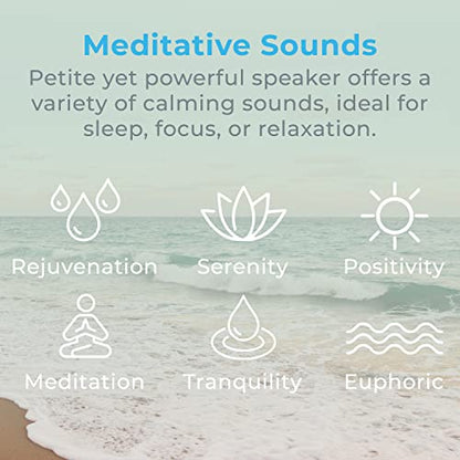 Pure Enrichment Wave Mini Zen Soothing Sound Machine - Portable Sound Machine for Yoga Studios, Travel & Sleep - 6 Relaxing Sounds, Optional Timer & Rechargeable Lithium Battery (Tranquil Green) - color: Tranquil Green