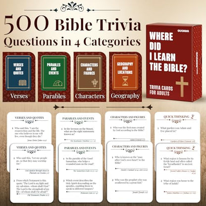 QUOKKA Mindfulness Cards & Bible Trivia Bundle – Wellness and Faith in One Set