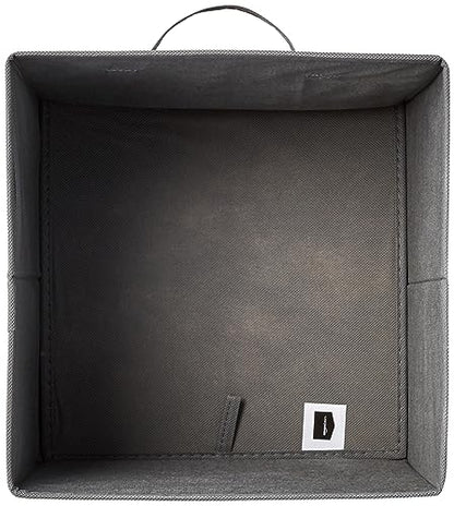 Amazon Basics Collapsible Fabric Storage Cubes Organizer with Handles, Sturdy, Foldable, Space-Saving, 10.5"x10.5"x11", Gray, 6-Pack
