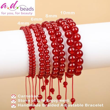 AD Beads Handcrafted Beaded Macrame Bracelet Stylish Customizable Jewelry for Men and Women Protection Healing Gemstone for Balance Wellness Positive