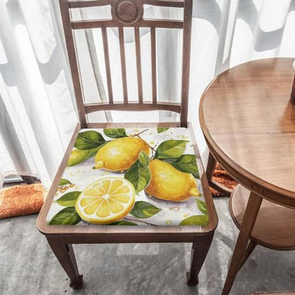 Fruits Lemon Degrees of Comfort Meditation Floor Pillow, Square Large Pillows Seating for Adults, Tufted Corduroy Cushions for Outdoor Yoga Tatami Fireplace Living Room 15x15 Inch