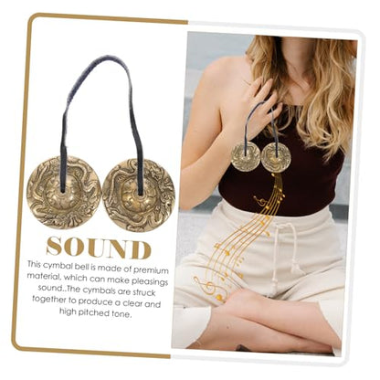 1pc Nepalese Handmade Meditation Cymbal Bell for Yoga and Mindfulness Practices with Storage Bag Lightweight Religious Percussion Instrument