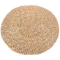 Kichvoe Woven Meditation Floor Cushion 40x40cm Dark Natural Grass Yoga Sitting Mat Pillow for Home and Bedroom Floor Seating