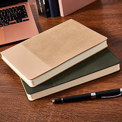 Lined Journal Notebook for Work College Ruled Notebook 5.79" x 8.27" A5 PU Leather Daily Journaling Notebook 216 Pages for Women Men Daily Writing Business School Travel Gift (Dark Blue) - color: 04-Dark Blue-1pack, style: A5 Lined 216pages