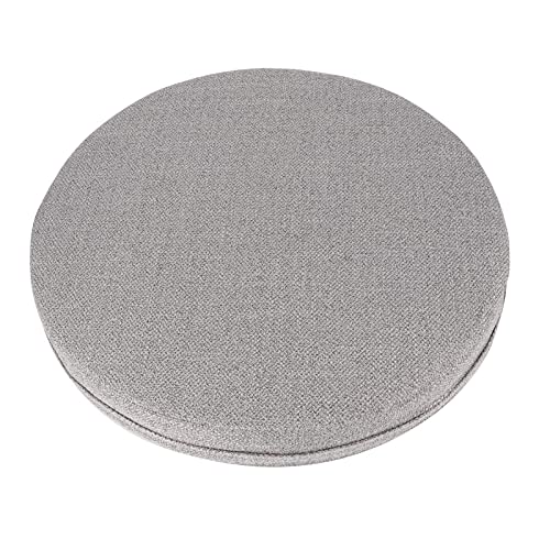Meditation Cushion, Yoga Mat with Detachable Washable Cover, Soft Handheld Design for Zen Tea Ceremony Floor Window (40 cm in Diameter and 6 cm in Thickness) - color: Grey Embroidered Lotus Pattern