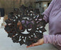 DharmaObjects Handcrafted Wooden Om Wall Decor Hanging Art - color: OM BLACK