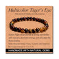 MASSIVE BEADS Handmade Yoga Stretch Elastic Bracelet Natural Stone Crystal Healing Power Energy Gifts for Unisex Adult 4mm 6mm 8mm 10mm - color: 3-Tiger's Eye (Vitality and Abundance), size: 6mm