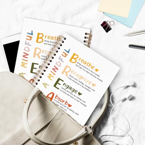 dvhdajed Mental Health Take a Mindful Break Spiral Notebook, Therapy Anxiety Relief Journaling Notebooks, Therapy Journal Notebooks for Women, Psychologist Office School Supplies Gifts, 5.5x8.3 In