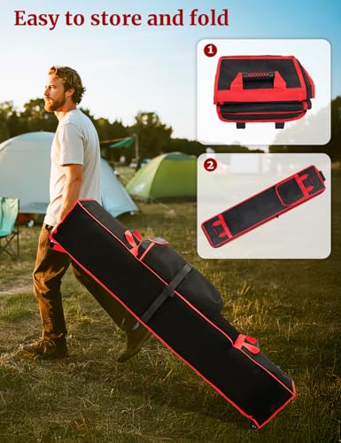Wheeled Canopy Tent Replacement Bag 10x10x62, Heavy Duty 800D Oxford Carry Bag with Wheels & Handle, Waterproof Storage Case for Pop Up Canopy Frame - size: 10x10x62Inch