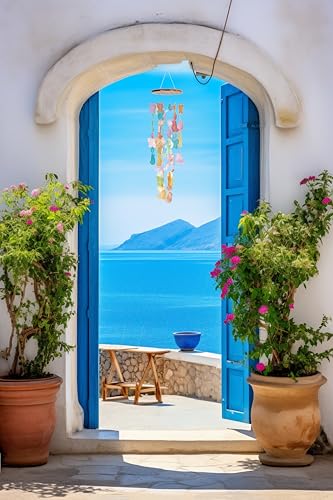 Capiz Shell Wind Chimes - Comfortable & Protective from Negative Energy - Soothing Sound & Aesthetic Appeal - Shell Wind Chimes Perfect for Garden & Porch, (Pastel)