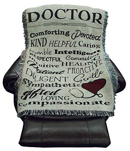 Pure Country Weavers Doctor Blanket - Medical Professional - Gift Tapestry Throw for Back of Couch or Sofa Woven from Cotton - Made in The USA (61x36) - color: Doctor, size: 61" x 36"