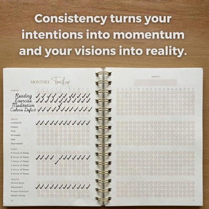 Manifestation Journal for Women | Guided 369 Method & Undated 90-Day Planner for Intentional Goal Setting - Pink - color: Pink