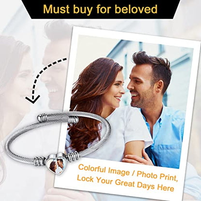 U7 Unisex Simple Cuff Bracelet 18K Real Gold Platinum Plated Fine Bracelets Fashion Jewelry Open Bangle Cuff Bracelets, Twisted or Heart Style - color: K.Heart photo-steel