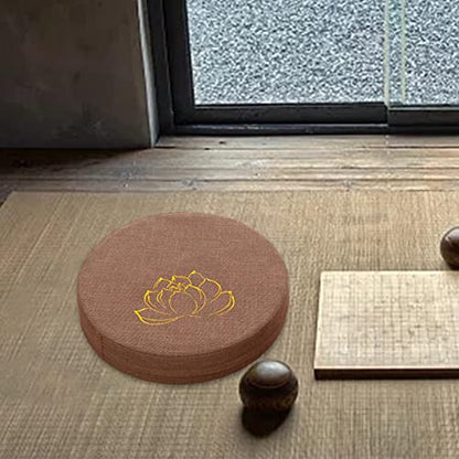 Meditation Cushion, Tibetan Meditation Cushion, Floor Cushion for Outdoor Meditation, Prayer, Living Room, Khaki 6cm