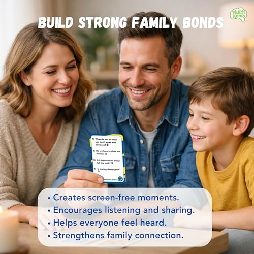Talkiyou Family Conversation Cards – 60 Picture Prompts & 240 Open-Ended Questions for All Ages – Spark Deep Family Talks, Share Memories & Build Bonds – Screen-Free Game