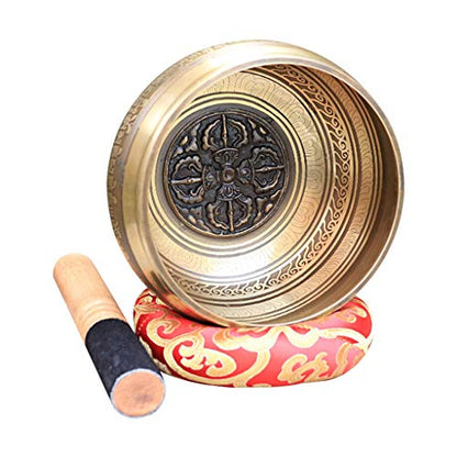 Handmade Gift Peaceful Relaxation Yoga Tibetan Singing Bowl Set Alloy