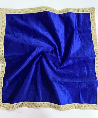 SMMS Spiritual Velvet Table Cloth Altar Tarot Spread (Blue, Medium- 61cm*61cm/ 24inch*24inch) - color: Blue, size: Medium- 61cm*61cm/ 24inch*24inch