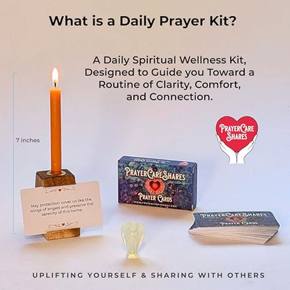 Portable Wellness and Sanctuary Kit with 50 Assorted Daily Prayer Cards for Women and Men - Spiritual Wellness and Meaningful Prayers. Daily Prayers for Wellness - style: Prayers Kit - 50 Prayer Cards