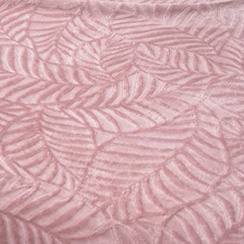Super Soft Flannel Fleece Throw Blanket, Lightweight Cozy Warm Leaves Textured Plush Blanket for Bed Couch Sofa, 60 x 80 Inches, Dusty Rose - color: Dusty Rose, size: 60x80 IN