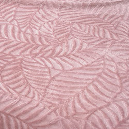 Super Soft Flannel Fleece Throw Blanket, Lightweight Cozy Warm Leaves Textured Plush Blanket for Bed Couch Sofa, 60 x 80 Inches, Dusty Rose - color: Dusty Rose, size: 60x80 IN